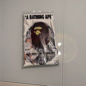 Bape White and Black Graphic T-Shirt